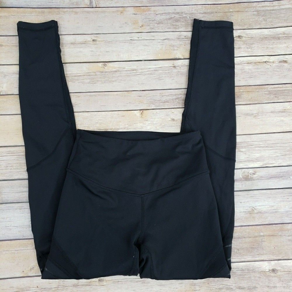 Zella Cutout Mesh Black Leggings Womens Size XS Workout Yoga Pants